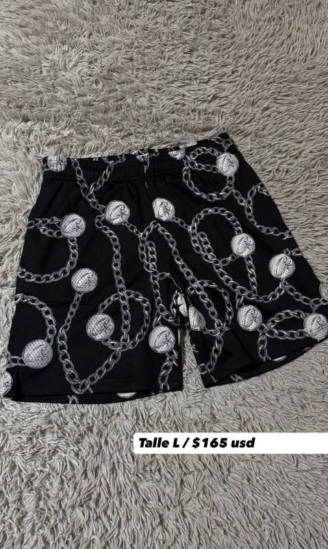 Supreme Chain Print Mesh Shorts Negro