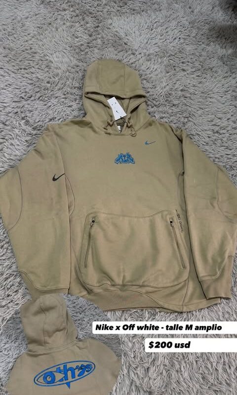 Nike x Off-White Hoodie Beige "OFF" Logo