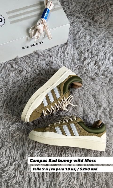 adidas Campus Bad Bunny Wild Moss verde oliva