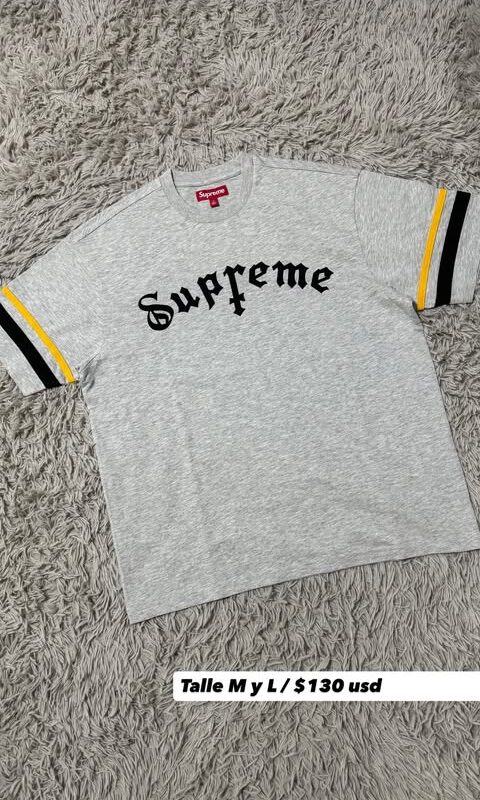 Supreme Raglan Sleeve Tee Heather Grey