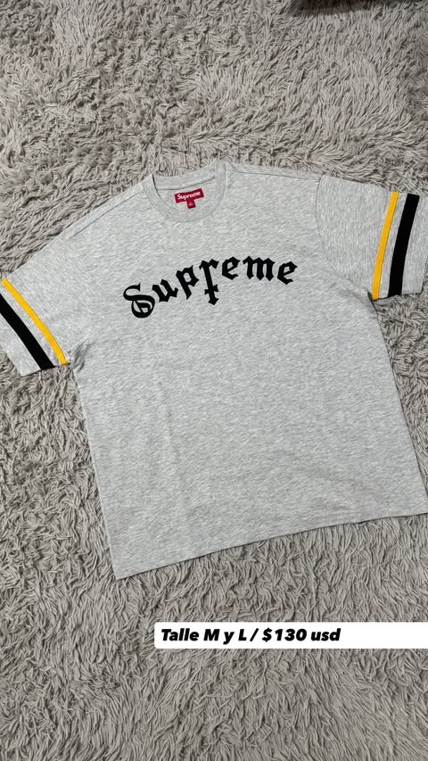 Supreme Raglan Sleeve Tee Heather Grey