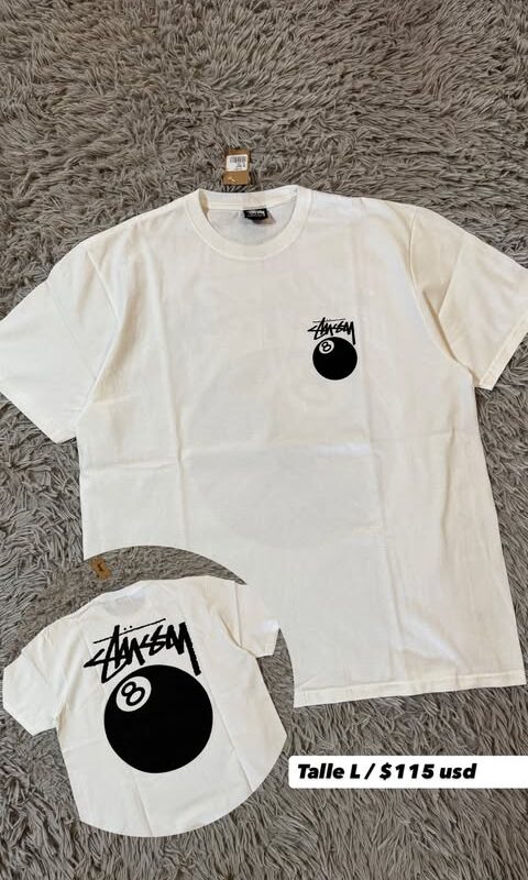 Stüssy T-Shirt Blanca 8 Ball